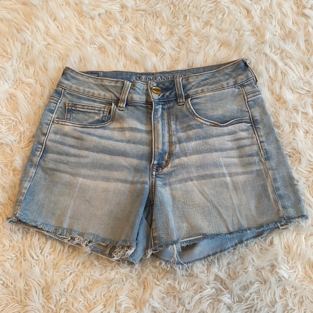 American Eagle Outfitters hi-rise shortie jean shorts 6